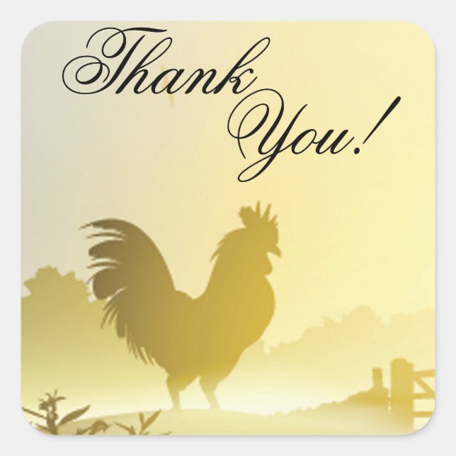 20 Stickers Merci Sunny Morning Farm Pays R (Devant)