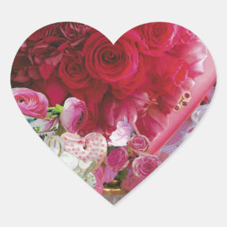 20 Stickers Rose mit China Teacup