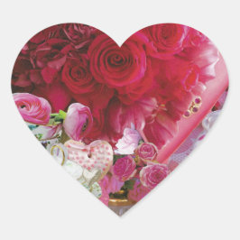 20 Stickers Rose mit China Teacup