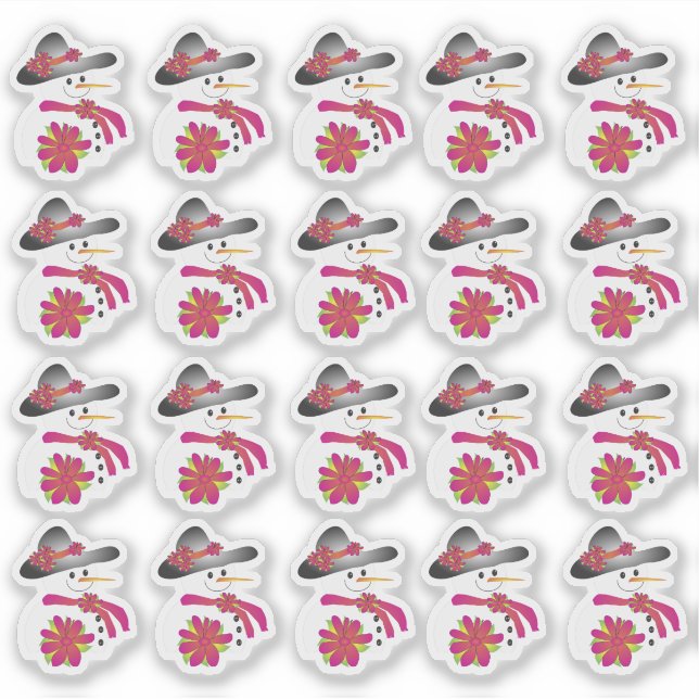 20 Sweet Little Snowman Sticker (Vorderseite)