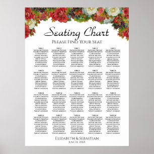 20 Tabelle Herbstblütenübersicht Poster