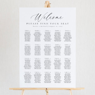 20 Tableaux Bienvenue Tableau des sièges