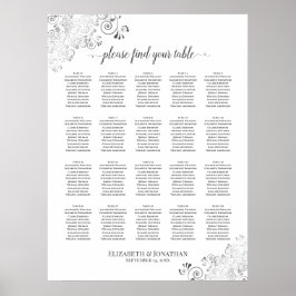 20 Tafelsilber Hochzeitskronen Weiß Poster