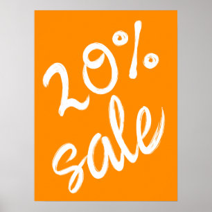 20% Verkauf, 18x24 Sommer Orange Verkauf Poster