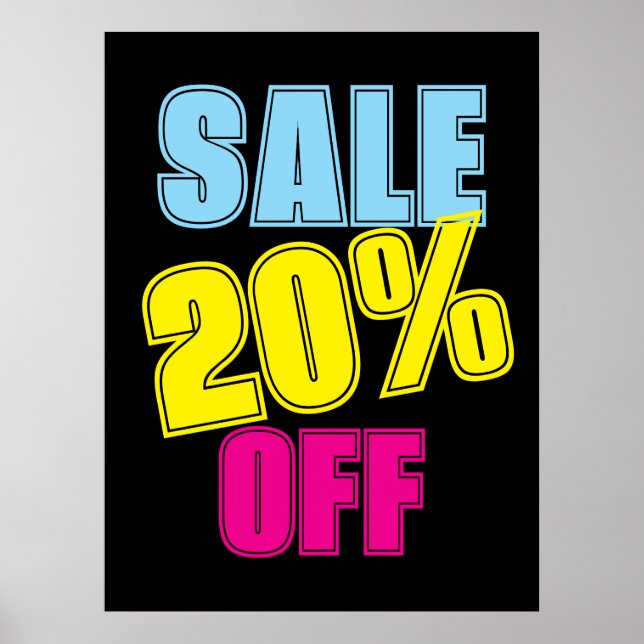 20% Verkaufsabrechnung, Einzelhandelsverkauf Besch Poster (Vorne)