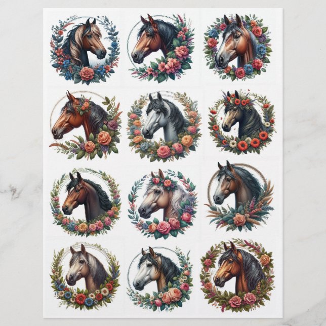 20 wunderschöne Vintage Runde Fussy Cuts (Vorderseite)