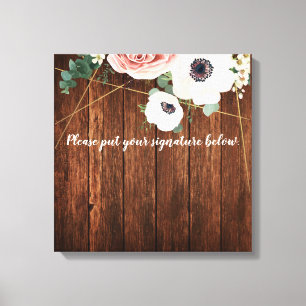 20"x20" Signature Leinwand Geometric Garden Rose