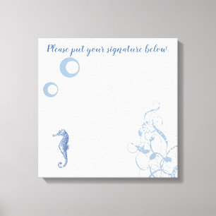 20"x20" Signature Leinwand Seepferd Sea Ocean Beac