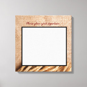 20"x20" Signature Leinwand Weizen auf Burlap Sack