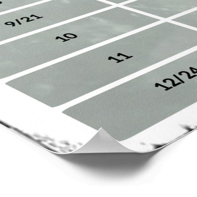 20" x 10", Gitarren-Intervallen-Poster (Matte) Poster (Ecke)