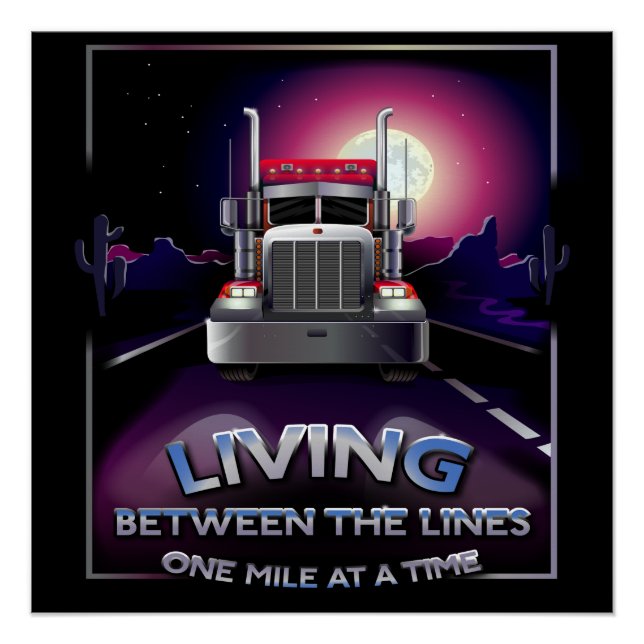20 x 20 Semi Truck Poster (Vorderseite)
