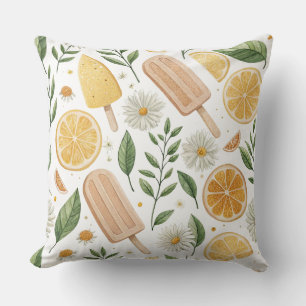 20" x 20" Zierkissen – Zitrone Popsicle & Floral