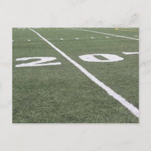 20 Yard-Line-Postkarte Postkarte