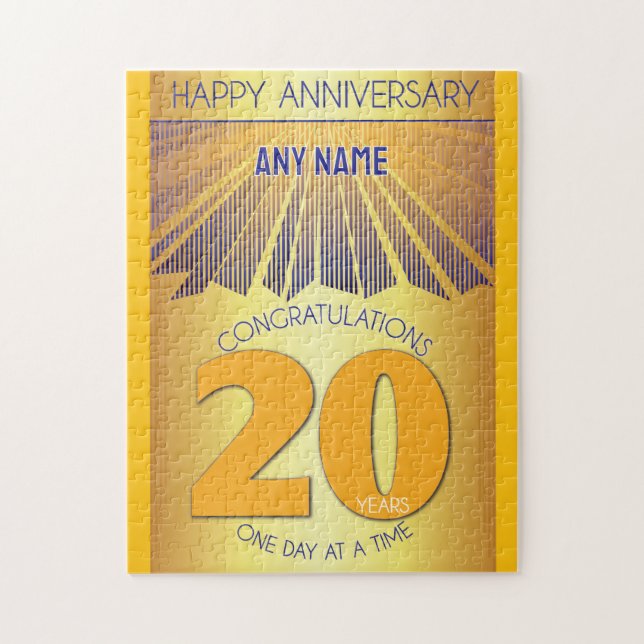20 Year | AA 12 Step Anniversary Personalized (Vertikal)