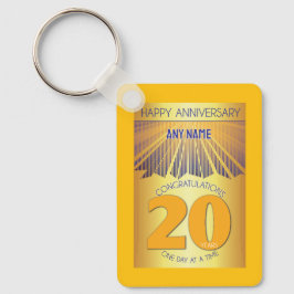 20 Year Sober Anniversary | Golden Ray 12 Step Schlüsselanhänger