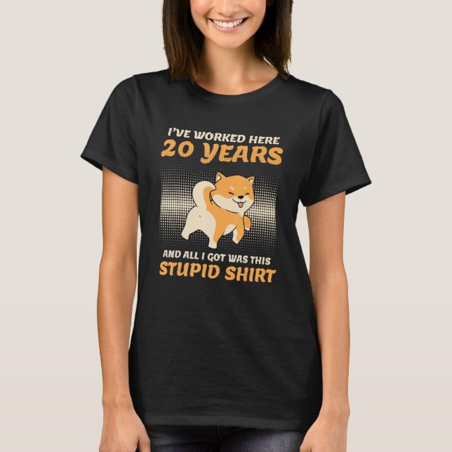 20 Years Of Service Company Anniversary 20 Years A T-Shirt (Vorderseite)