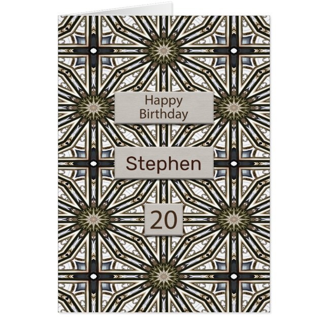 20e anniversaire Abstrait Mandala Design (Devant)