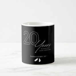 20e Anniversaire de café Mug B & W