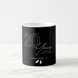 20e Anniversaire de café Mug B & W