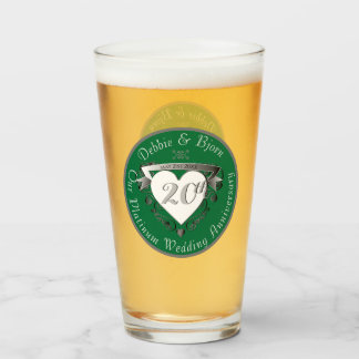 20e anniversaire de mariage Verre