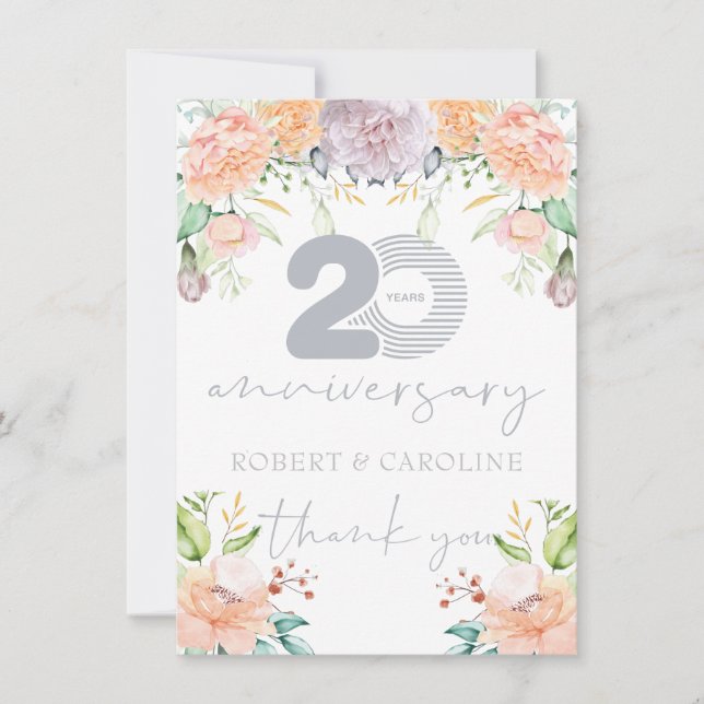 20e anniversaire du Mariage Merci floral (Devant)