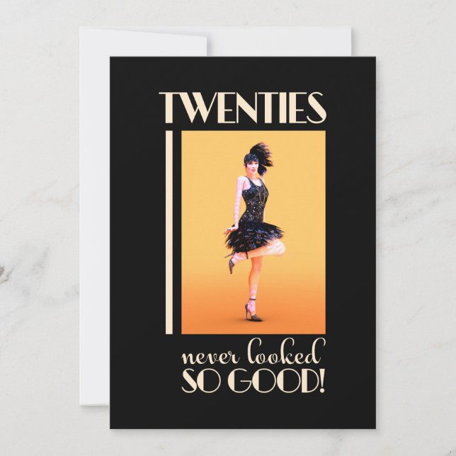 20er Jahre Vintage Anwendung Einladung (Vorderseite)