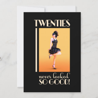 20er Jahre Vintage Anwendung Einladung