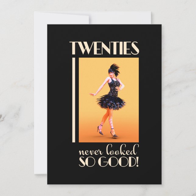 20er Jahre Vintage Anwendung Einladung (Vorderseite)