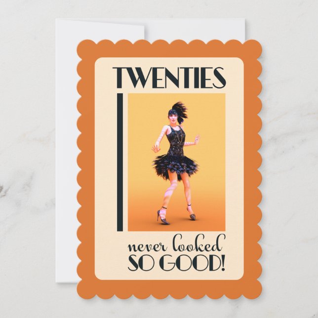 20s Birthday Vintage Custom Einladung (Vorderseite)