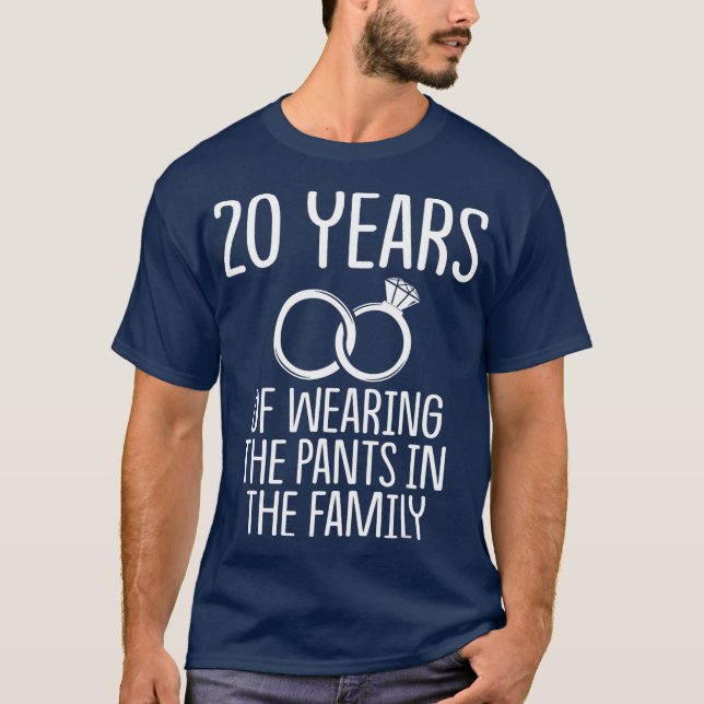 20th 20 year Wedding Anniversary Gift Pants Wife T-Shirt (Vorderseite)