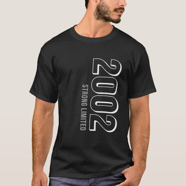 20th Birthday Boy 20 Years 2002 Geboren T-Shirt (Vorderseite)