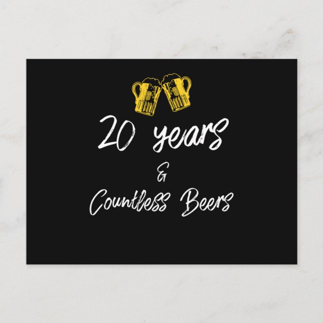 20Th Wedding Anniversary Design Funny Husband Love Postkarte (Vorderseite)