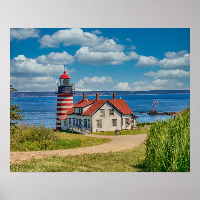 20x16 West Quoddy Head Lighthouse, Lubec, Maine Poster (Vorne)