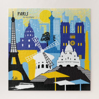 20x20 Paris Skyline Puzzle pour les aveugles
