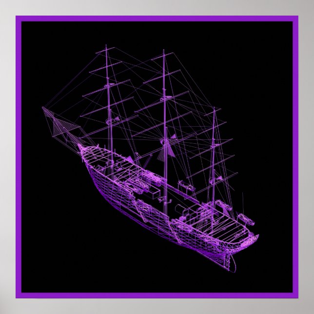 20x20 Piratenschiff Mauer Art Poster (Vorne)