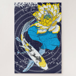 20x30 Koi et Lotus Puzzle pour les personnes aveug