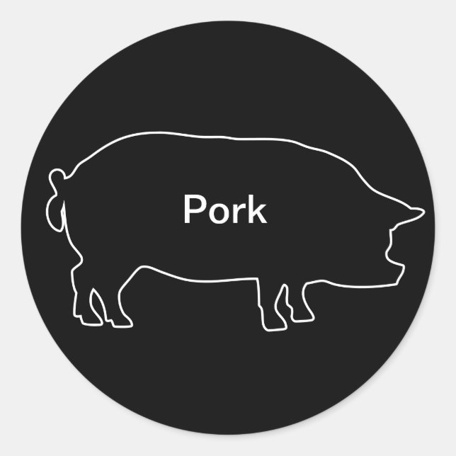 20x Aufkleber Feinkost Schweinefleisch (Vorderseite)