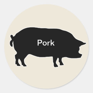 20x Aufkleber Feinkost Schweinefleisch