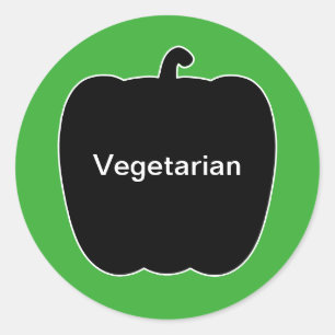 20x Aufkleber Mahlzeit Auswahl vegetarisch