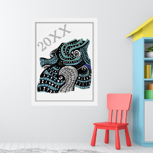 20XX Abstrakte Grafikdruckplakette Poster