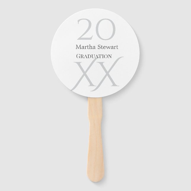 20XX bold le graduation name congrats school year  Fächer (Vorderseite)