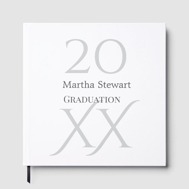 20XX bold le graduation name congrats school year  Gästebuch (Vorderseite)