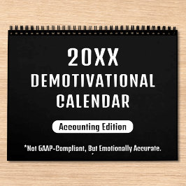 20XX Demotivationaler Wall-Kalender für Buchhalter Kalender