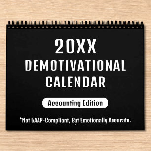 20XX Demotivationaler Wall-Kalender für Buchhalter Kalender