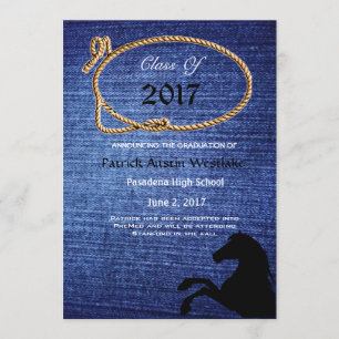 20XX Denim, Rodeo-Art-Abschluss-Mitteilung Ankündigung