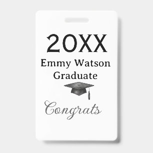 20XX fett gedruckter Buchstabe Gratulation Abschlu Ausweis