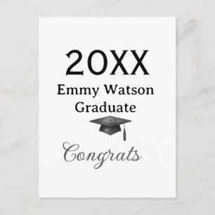 20XX fett gedruckter Buchstabe Gratulation Abschlu Postkarte