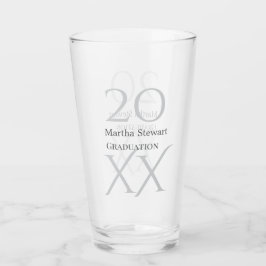20XX fett le Abschlussname Gratulation Schuljahr  Glas