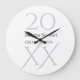 20XX fett le Abschlussname Gratulation Schuljahr  Große Wanduhr