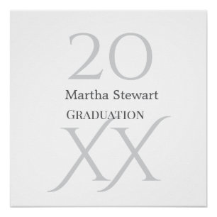 20XX fett le Abschlussname Gratulation Schuljahr Poster